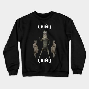 ijbiñij wolf dancing meme 3d animation group Crewneck Sweatshirt